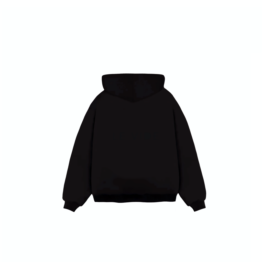 LE VIDE EMBROIDED HERITAGE HOODIE (BLACK)
