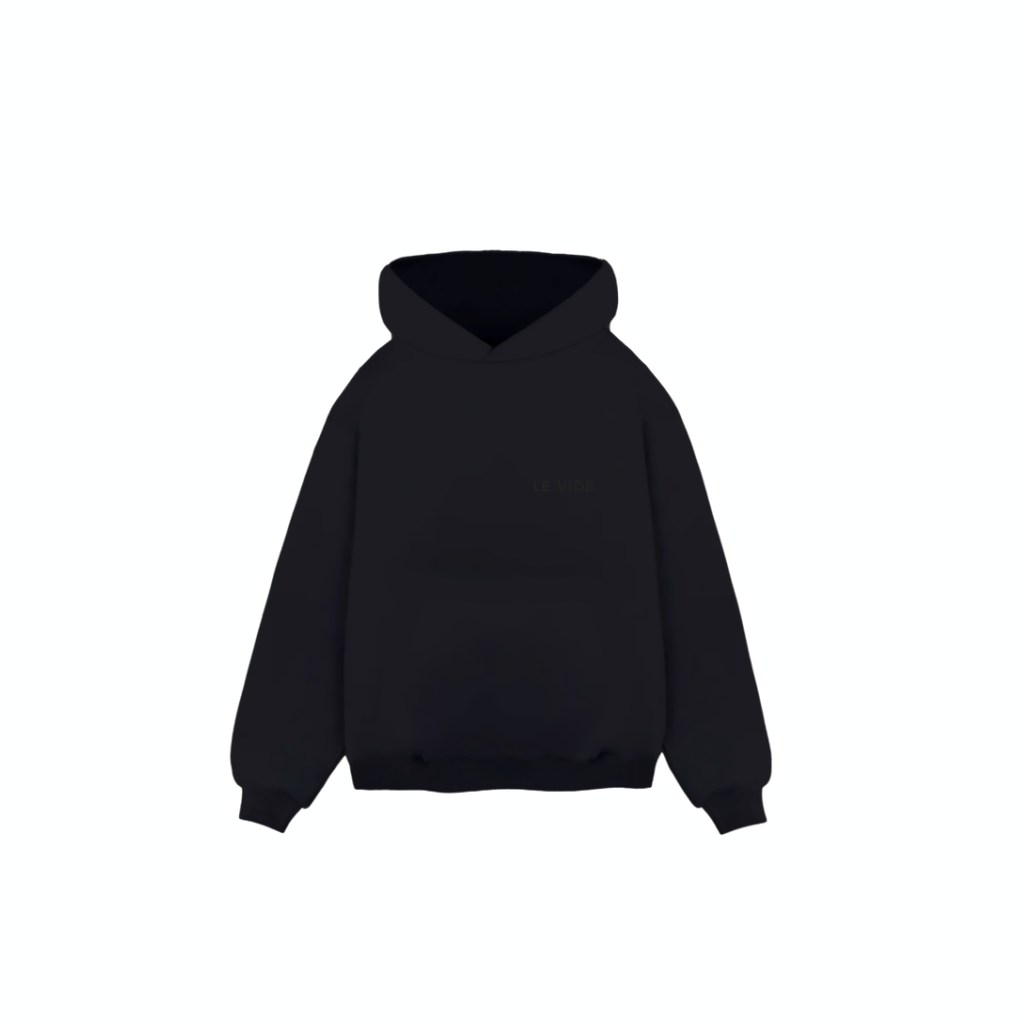 LE VIDE EMBROIDED HERITAGE HOODIE (BLACK)