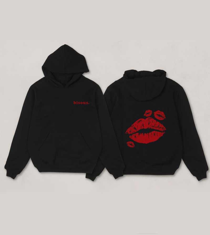 BISOUS LE VIDE HOODIE (BLACK)